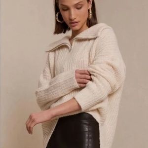 A.L.C. Everett Quarter-Zip Sweater Alpaca / Wool Blend